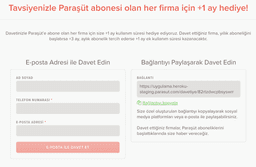 Paraşüt'e arkadaşını getir, kazan ve kazandır
