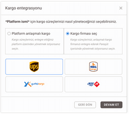 PTT AVM kargo entegrasyon adımları